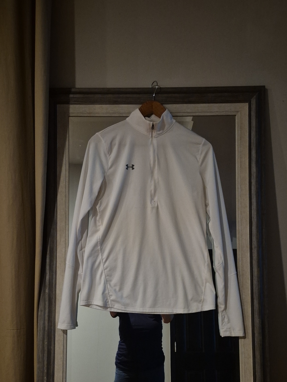 Under Armour White Quarter-Zip Performance Pullover